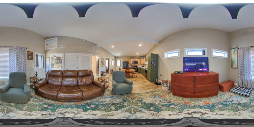360 VR photo of Airbnb living room without proper VR player